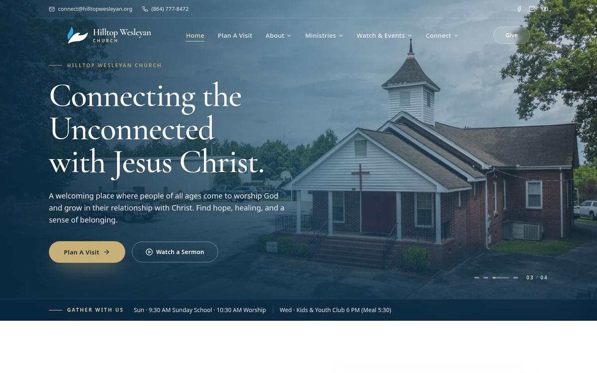 Hilltop Wesleyan website