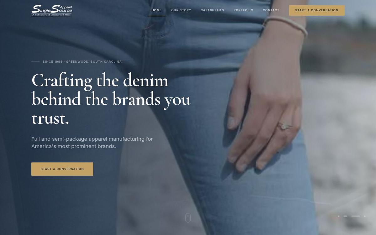 Single Source Apparel website